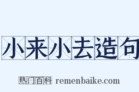 小来小去造句是什么意思的图片